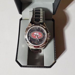 SAN FRANCISCO 49ers NFL Womens Stainless-Steel Watch Game Time No Battery